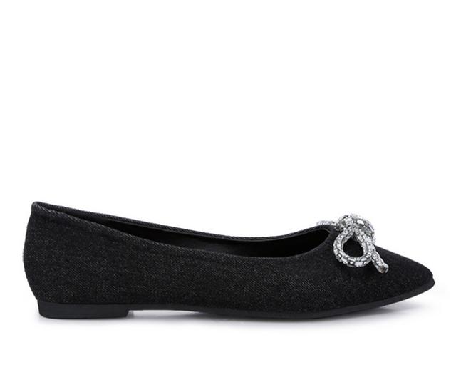 Women's London Rag Ellerby Flats in Black color