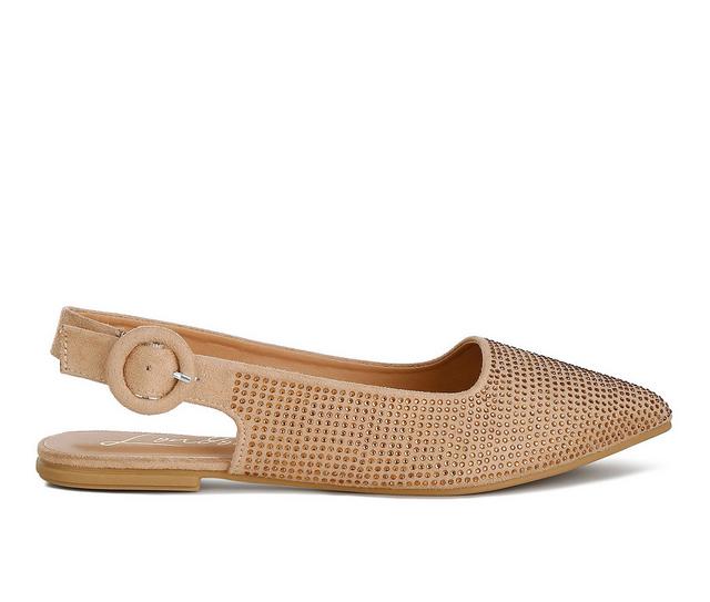 Women's London Rag Jarisa Flats in Beige color