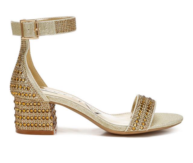 Women's London Rag Twerky Dress Sandals in Gold color
