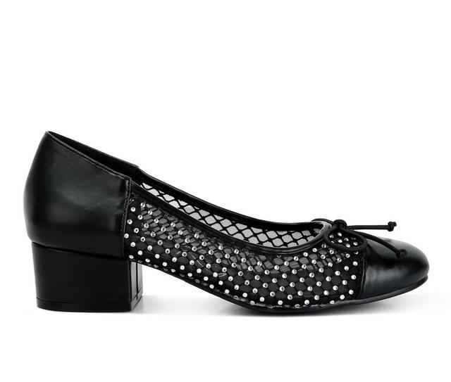 Women's London Rag Tudum Pumps in Black color