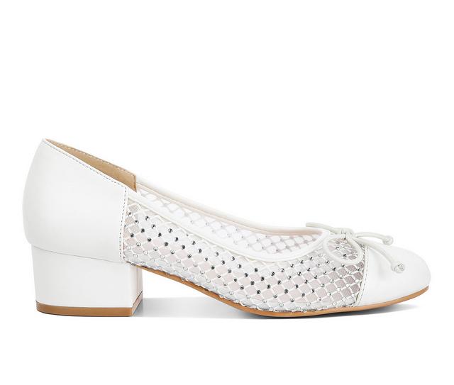 Women's London Rag Tudum Pumps in White color