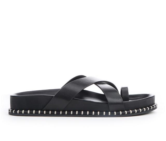 Women's Steve Madden Vistaa Footbed Sandals in Black color