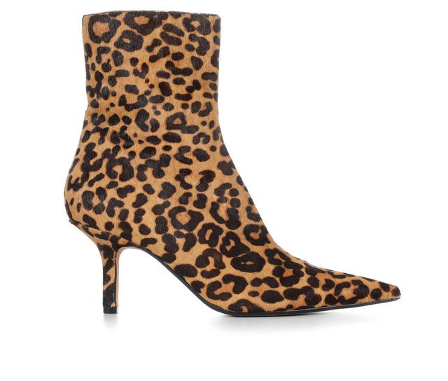 Women's Steve Madden Alston-L Heeled Booties in Leopard color