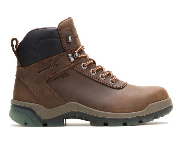 Men's Wolverine 251010 Vantage Hyprest Work Boots in Dark Brown color