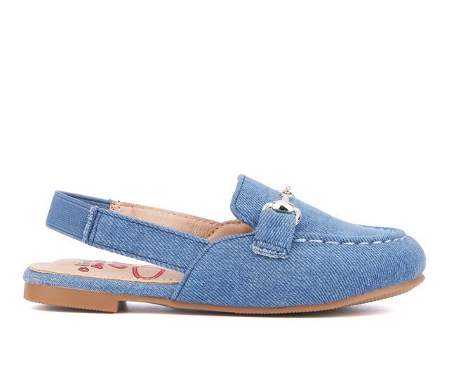 Girls' Olivia Miller Girl Toddler Darling Flats in Denim color