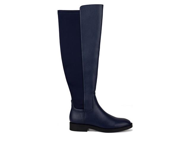 Women's Ninety Union Crush Knee High Boots in Navy color