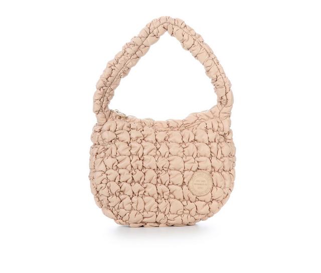 Sam & Libby Shoulder Puff Quilt Handbag in 32-Tan color