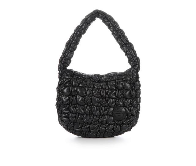 Sam & Libby Shoulder Puff Quilt Handbag in Black color