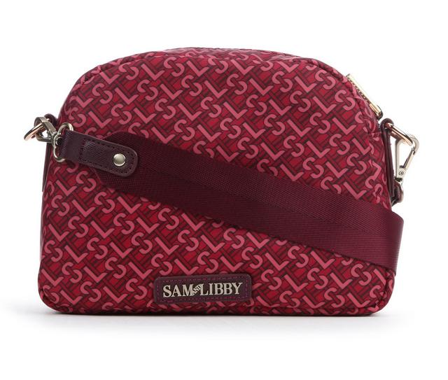 Sam & Libby SL Block Print Xbody Handbag in 59-Red color