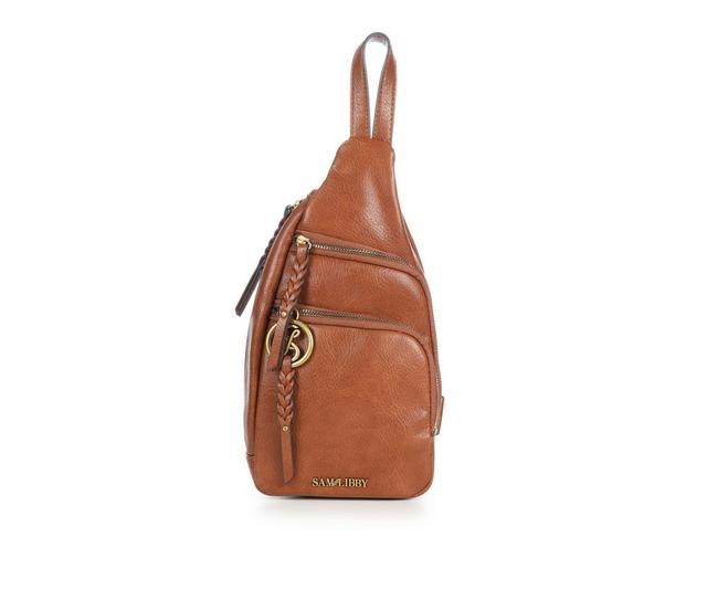 Sam & Libby Distressed Sling Handbag in 38-Brown color