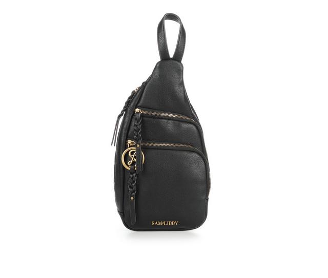 Sam & Libby Distressed Sling Handbag in 26-Black color
