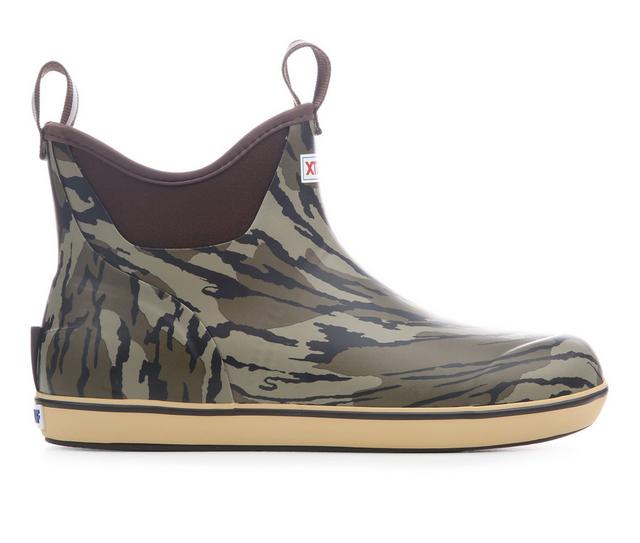Men's XTRATUF Ankle Deck Mossy Oak Winter Boots in Green color