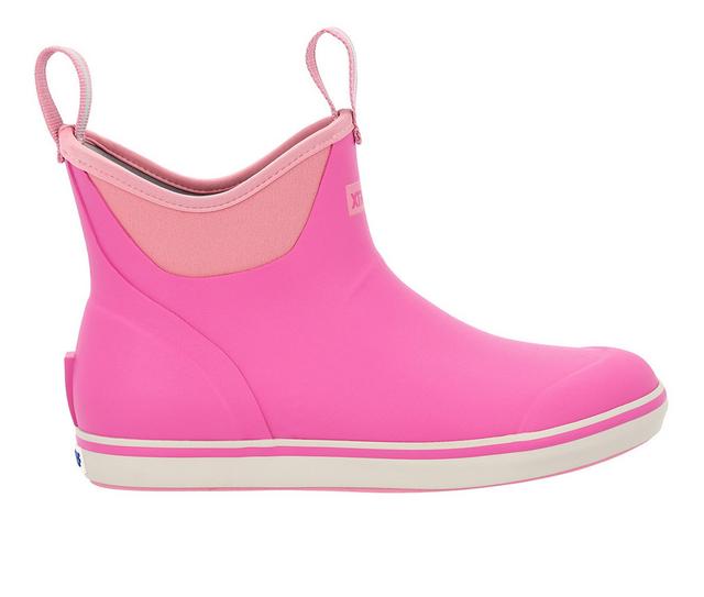 Women's XTRATUF Ankle Deck-W Rain Boots in Pink color