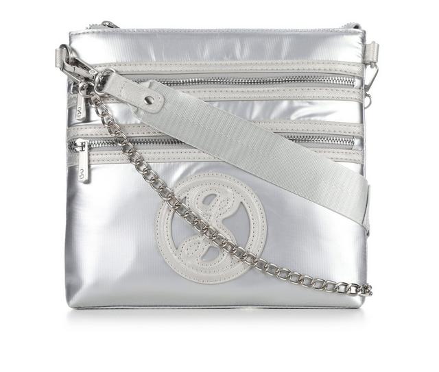 Sam & Libby Saffiano Trim Xbody Handbag in 30-Silver color