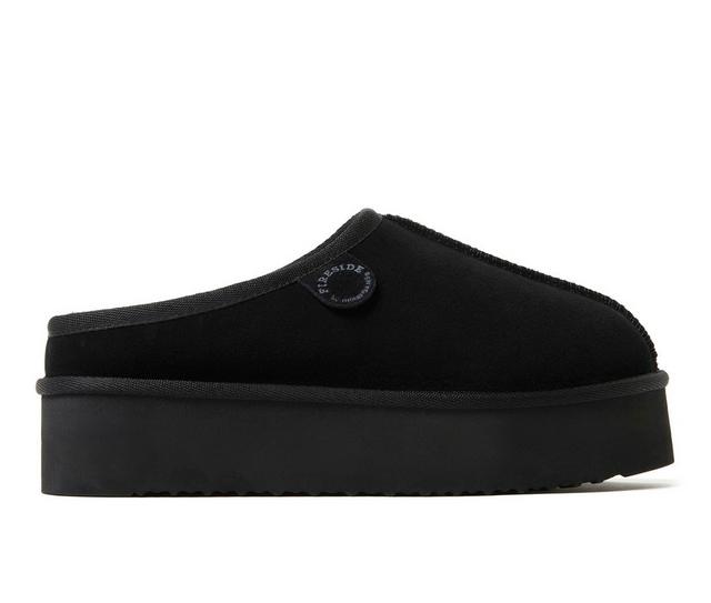 Fireside by Dearfoams Queenstown Slippers in Black color