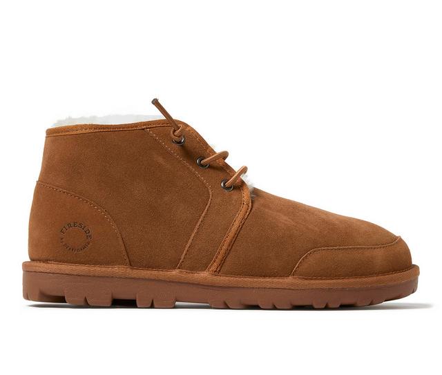 Men's Fireside by Dearfoams Shepperton Winter Boots in Chestnut color