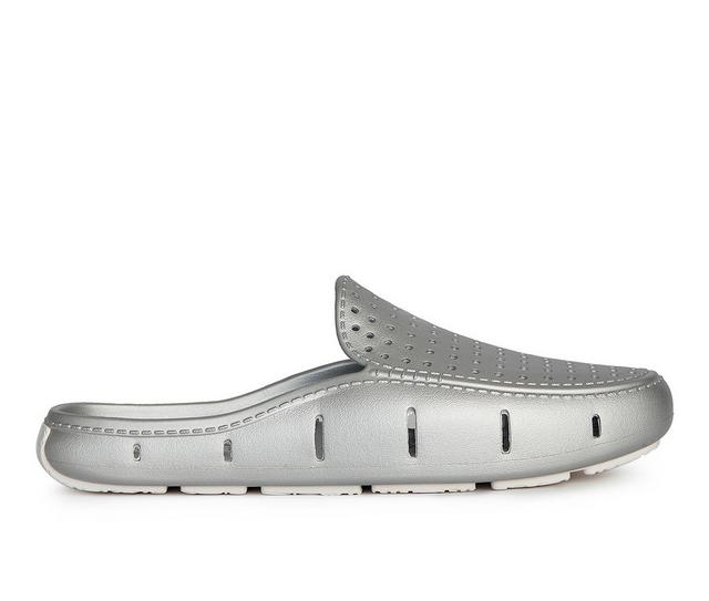 Men's FLOAFERS Sunset Slide Loafers in Silver white color