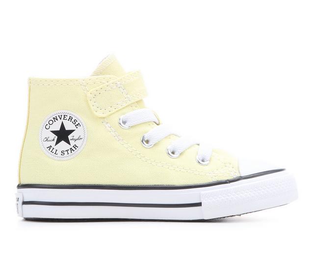 Kids' Converse Infant & Toddler Chuck Taylor All Star Mid Sneakers in Lemon/White color