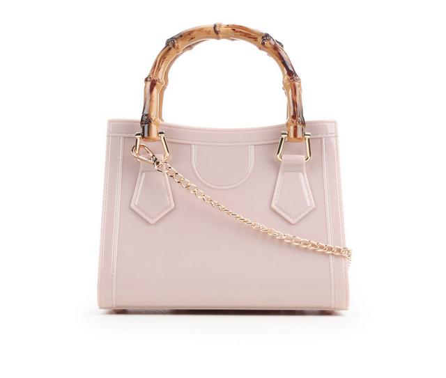 Olivia Miller Bamboo Top Handle Handbag in Nude color
