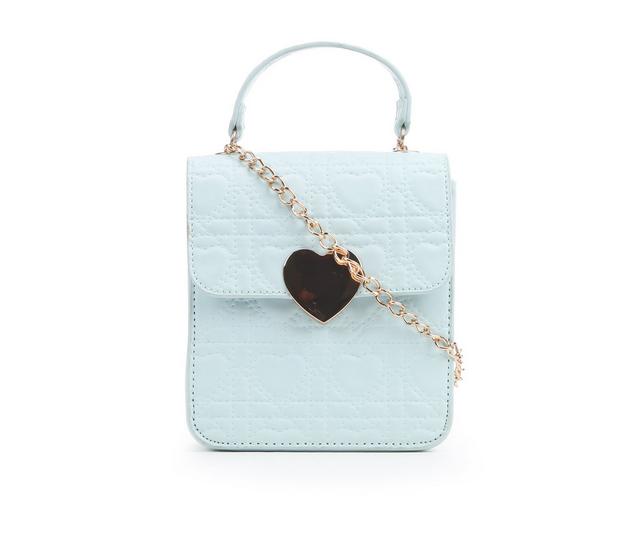 Olivia Miller Top Handle Heart Clasp Handbag in Blue color