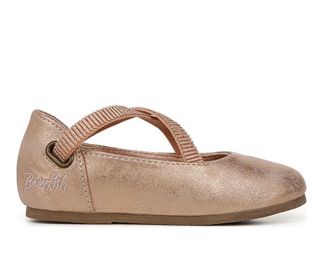 Girls' Blowfish Malibu Toddler & Little Kid Pixi-T Flats in Rosegold color