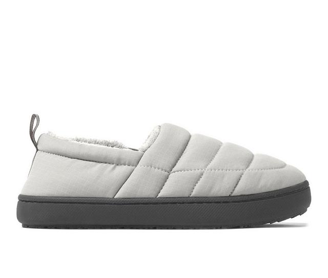 Dearfoams Fern Ripstop Closed Back Slippers in Grey color