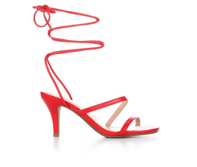 Women's Delicious Spree-S Strappy Heels in Red color