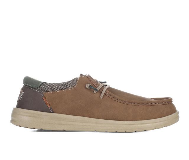 Men's HEYDUDE Paul-M Casual Shoes in Nut color