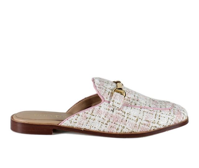 Women's DIBA TRUE Callen For U Mules in Pink/White color