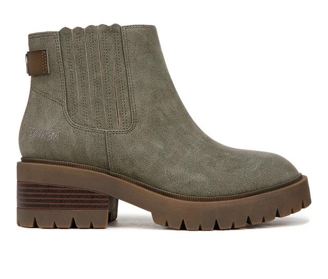 Women's Blowfish Malibu Joy Booties in Moss Green color