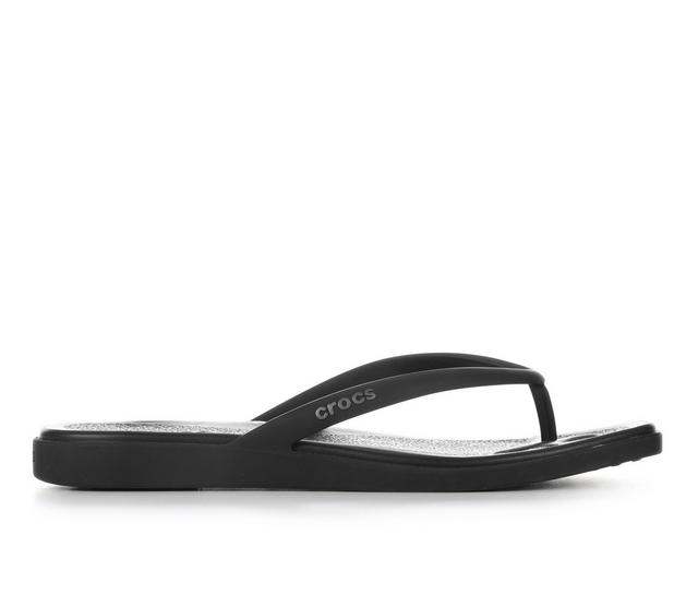 Women's Crocs Miami Flip Flip-Flops in Black color