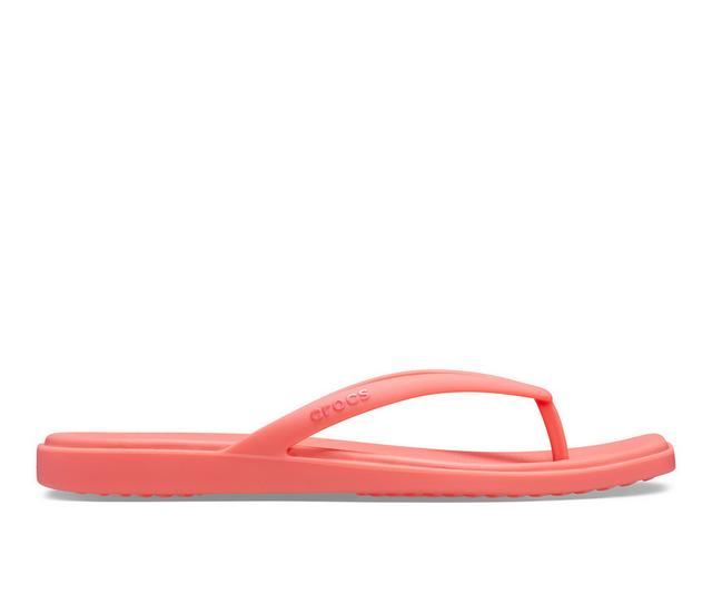 Women's Crocs Miami Flip Flip-Flops in Guava color