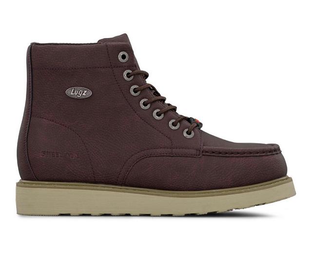 Men's Lugz Monterey Steel Toe Work Boots in Oxbld/Cream/Gum color