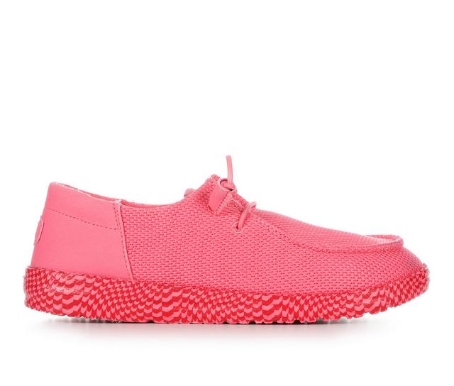 Women's HEYDUDE Wendy Funk Warped Geo Casual Shoes in Pnk Lem/Hot Pnk color