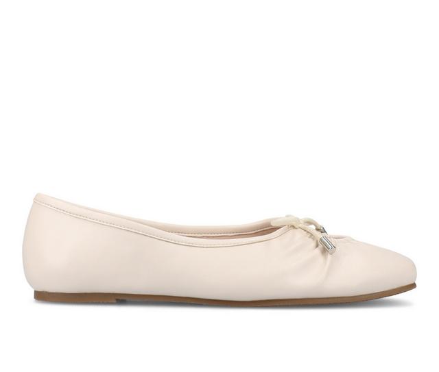 Women's Journee Collection Callee Flats in Bone color