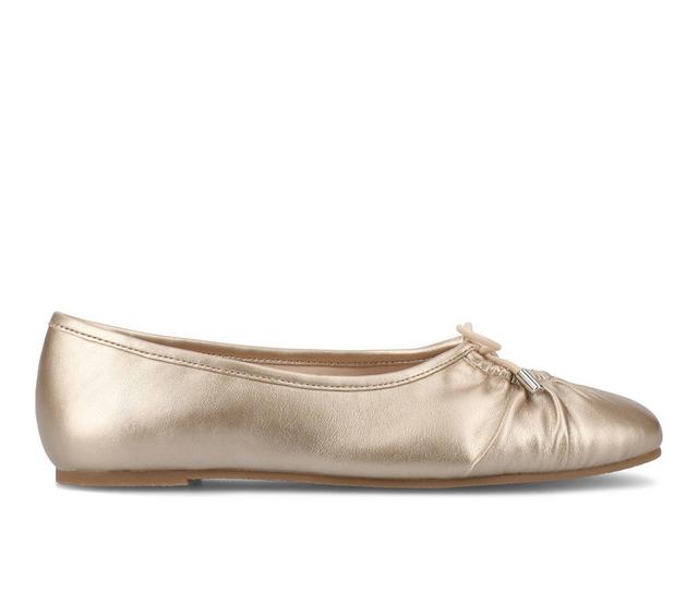 Women's Journee Collection Callee Flats in Champagne color