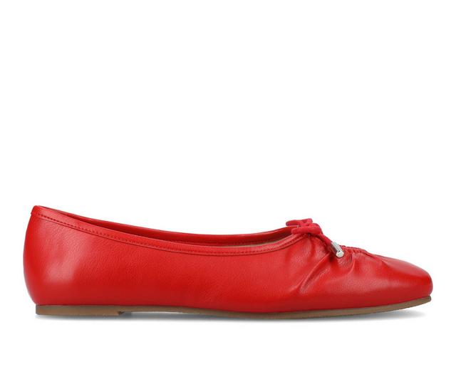 Women's Journee Collection Callee Flats in Red color