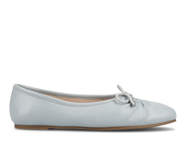 Women's Journee Collection Callee Flats in Light Blue color