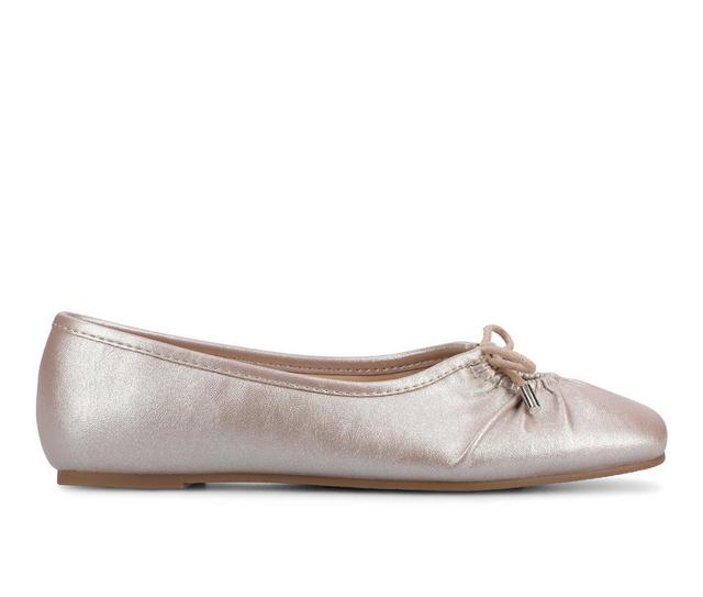 Women's Journee Collection Callee Flats in Blush/Sparkle color
