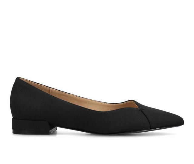 Women's Journee Collection Carmin Flats in Black Suede color