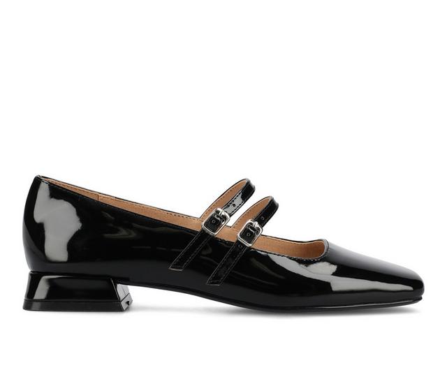 Women's Journee Collection Gredah Mary Jane shoes in Black Patent color