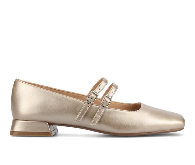 Women's Journee Collection Gredah Mary Jane shoes in Champagne color