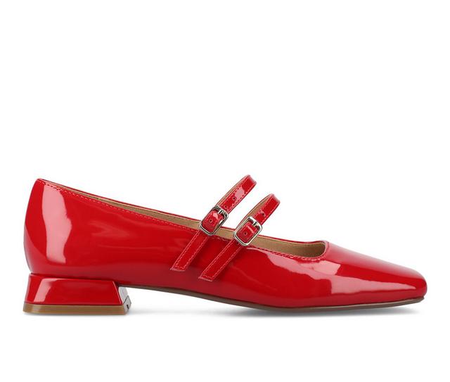 Women's Journee Collection Gredah Mary Jane shoes in Red Patent color