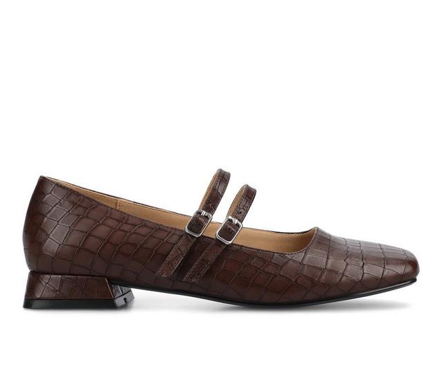 Women's Journee Collection Gredah Mary Jane shoes in Coco/Brown color