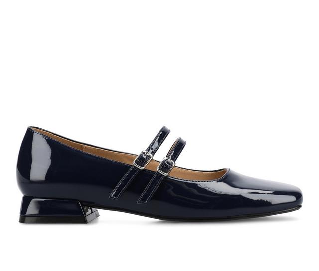 Women's Journee Collection Gredah Mary Jane shoes in Patent/Navy color