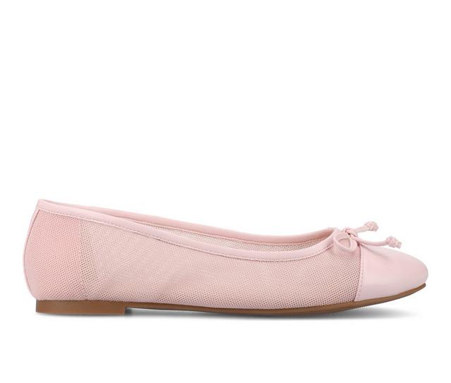 Women's Journee Collection Kaiah Flats in Pink Mesh color