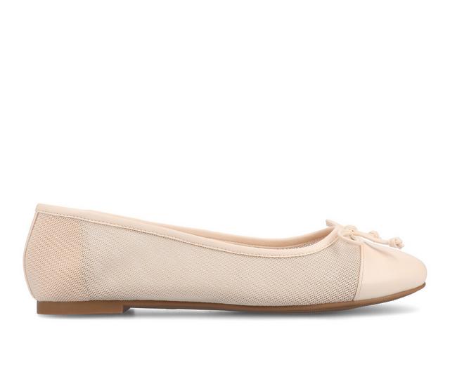 Women's Journee Collection Kaiah Flats in Blush mesh color