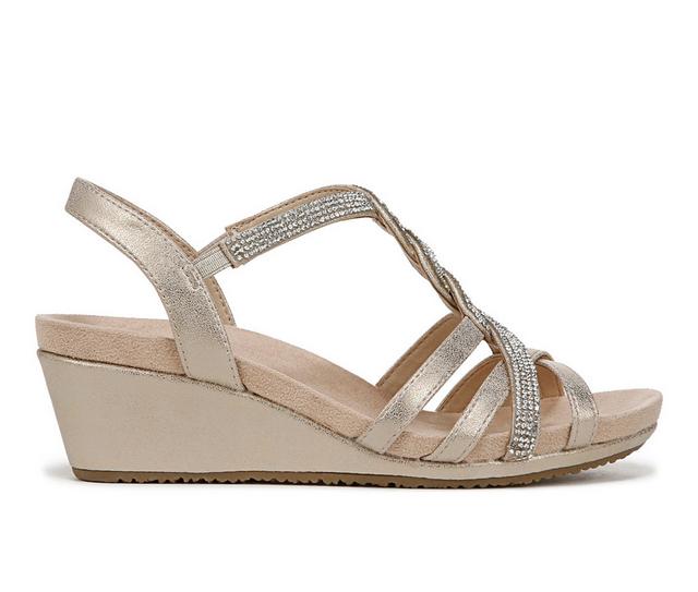 Women's LifeStride Miami Wedges in Platino Gold color