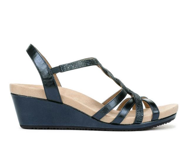 Women's LifeStride Miami Wedges in Lux Navy color