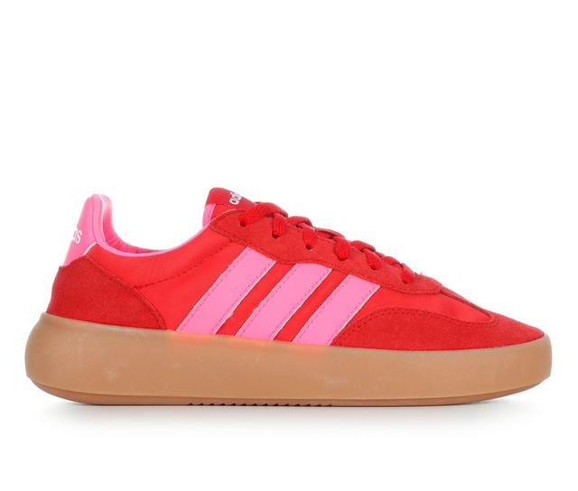 Girls' Adidas Big Kid Barreda Decode J Sneakers in Red/Pink/Gum color